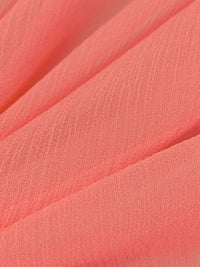 Salmon Rose 100% Silk Crinkle Chiffon 52W