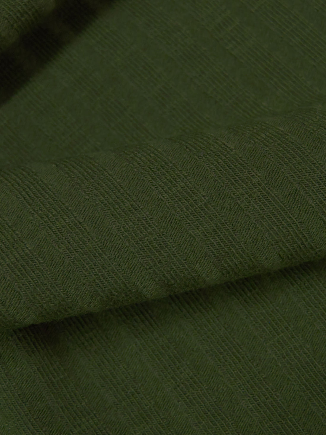 Dark Army Green Polyester/Cotton Wide Rib Knit 57W