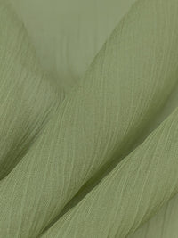 Martini Olive 100% Silk Crinkle Chiffon 48W