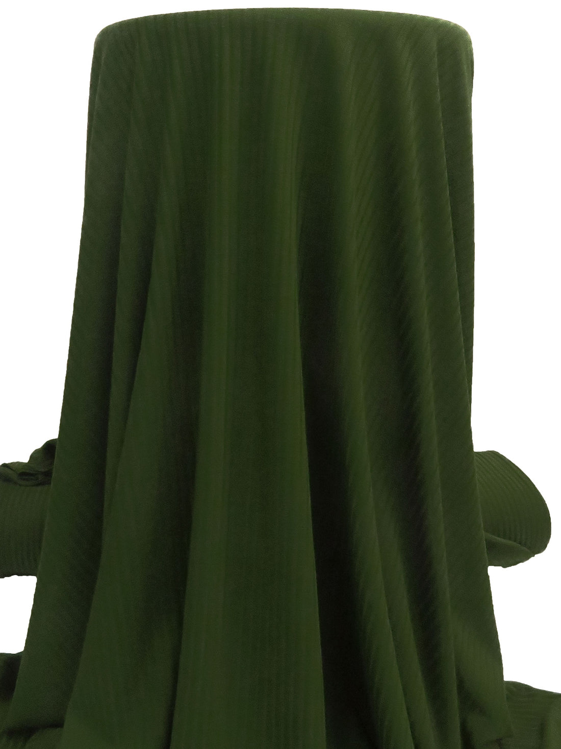 Dark Army Green Polyester/Cotton Wide Rib Knit 57W