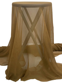 Coyote Brown 100% Silk Crinkle Chiffon 50W