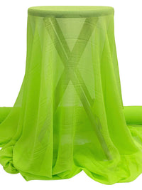 Lime Green 100% Silk Crinkle Chiffon 49W