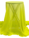 Citron Green 100% Silk Crinkle Chiffon 45W