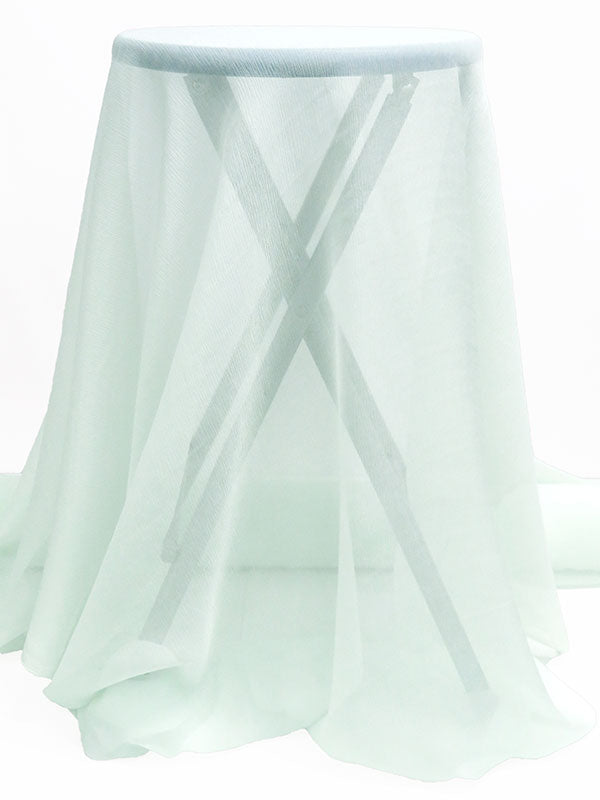 Pale Sea Glass 100% Silk Crinkle Chiffon 49W