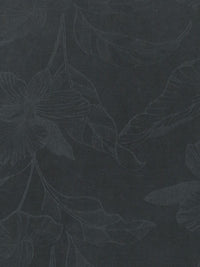 Lead Gray 100% Raw Silk Floral Design Jacquard 49W