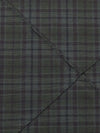 Dark Forest Green/Muted Black/Slate Gray/Multi 100% Cotton Check Plaid Pintucked Shirting 64W