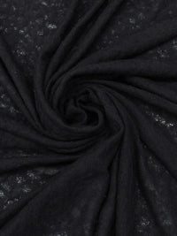 Spider Black 100% Wool Distressed-look Knit - Imported From Italy - 52W