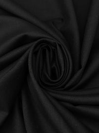 Black 100% Wool Plain Weave Suiting 62W