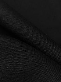 Black 100% Wool Plain Weave Suiting 62W