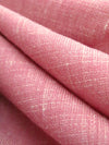 New York Pink Polyester/Silk/Linen Crosshatch Suiting - Imported From Italy - 60W