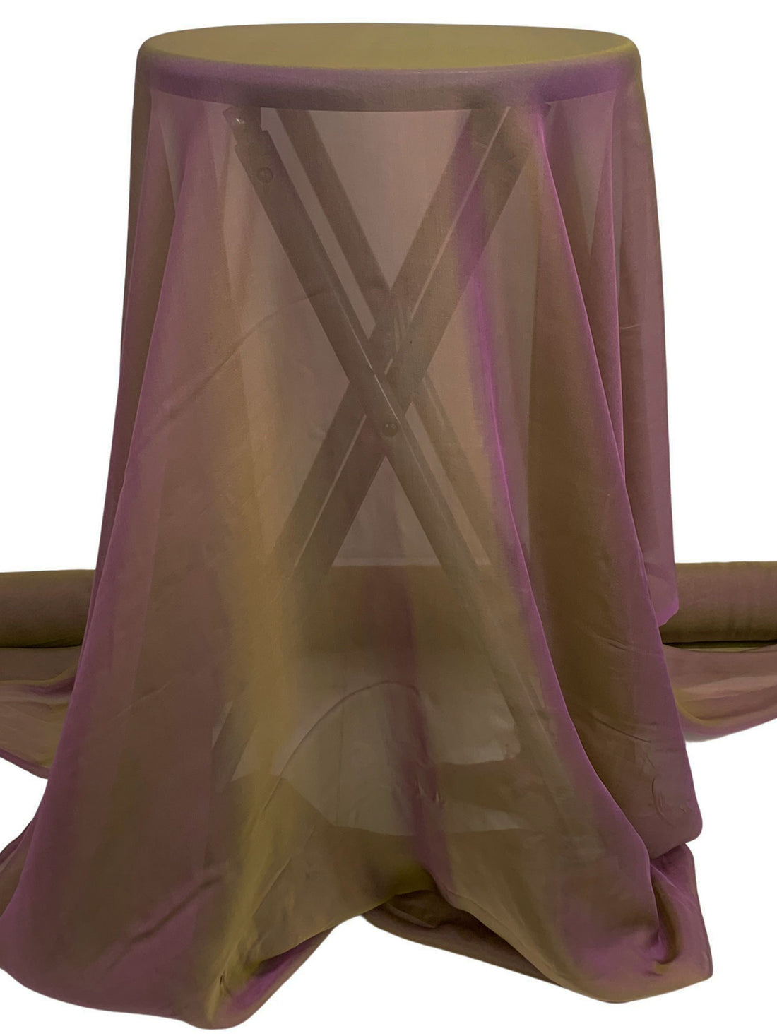 Frosted Grape/June Bug 100% Silk Two-Tone Chiffon 44W