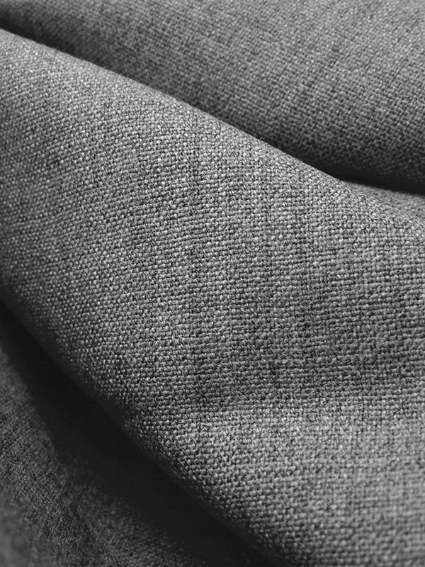 Dim Gray 100% Worsted Wool Heathered Plain Weave Suiting 60W