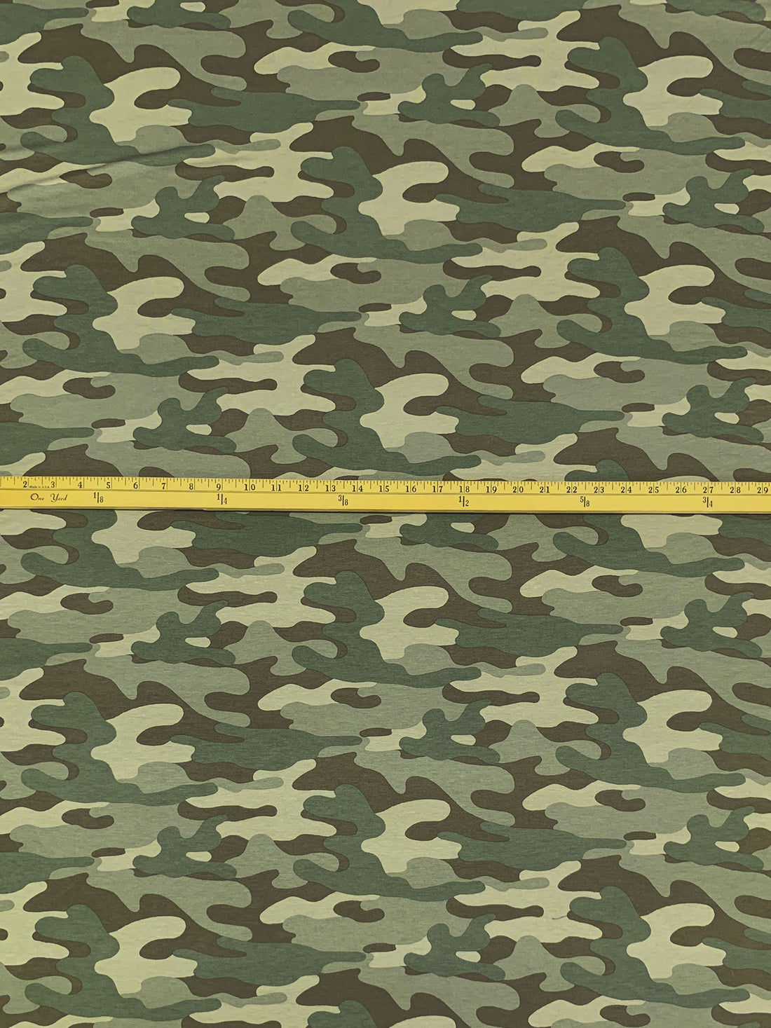 Sage/Olive/Multi Rayon/Lycra Camouflage Print Jersey Knit 65W
