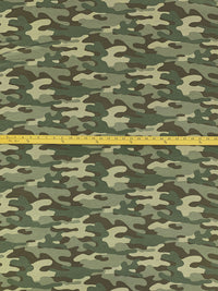 Sage/Olive/Multi Rayon/Lycra Camouflage Print Jersey Knit 65W