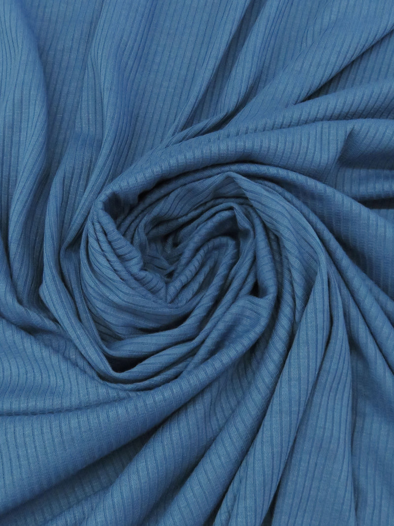 Iron Blue Polyester/Rayon/Lycra Rib Knit 52W