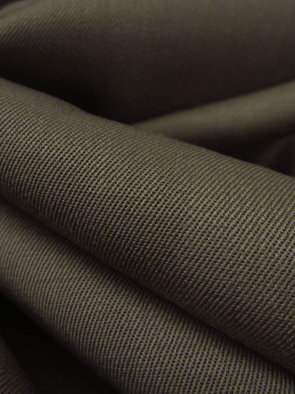 Rikan Brown 100% Worsted Wool Gabardine Suiting 60W