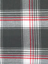 Shadow Gray/Verizon Red/White 100% Cotton Yarn-Dyed Plaid Flannel - NY Designer - 58W