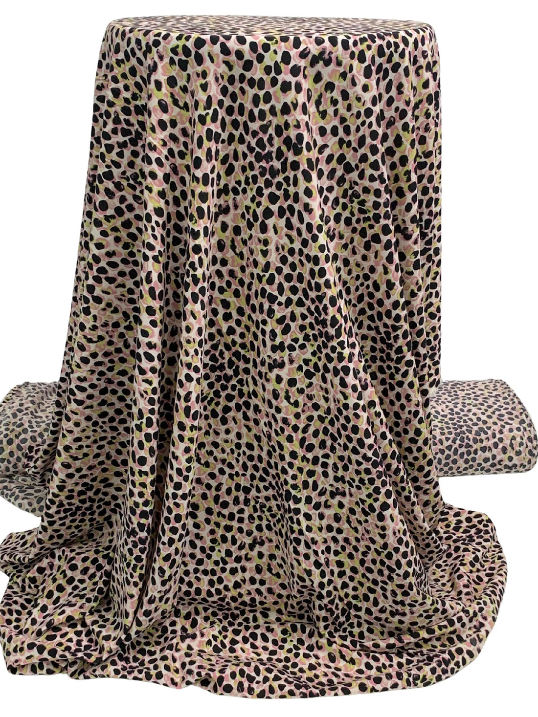 Misty Moss/Black/Muted Taffy Pink/Multi Polyester/Lycra Animal Print Peachskin Blouse Weight Woven 60W