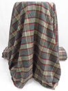 Iron Ore Gray/Crimson Red/ River Sand 100% Cotton Yarn-Dyed Plaid Flannel - NY Designer - 56W