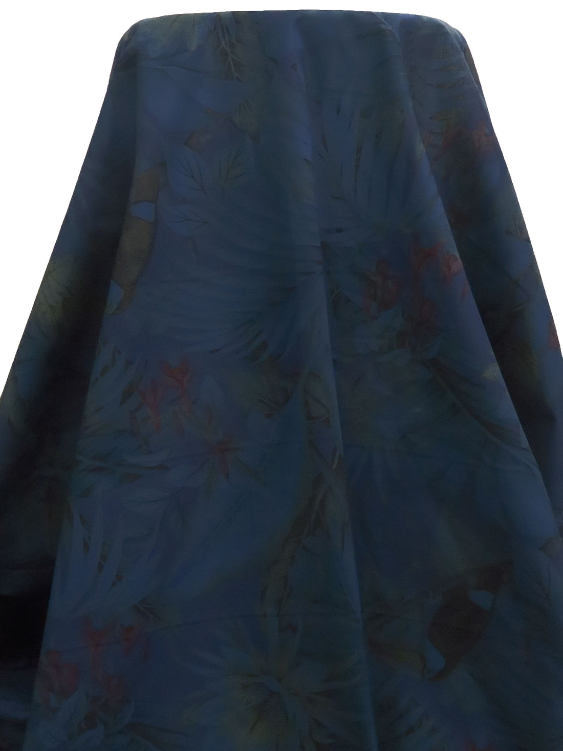 Midnight Blue/Old Burgundy/Dark Kombu Green/Multi 100% Cotton Tropical Jungle Print Poplin Jacketing - Imported From Japan By NY Designer - 53W