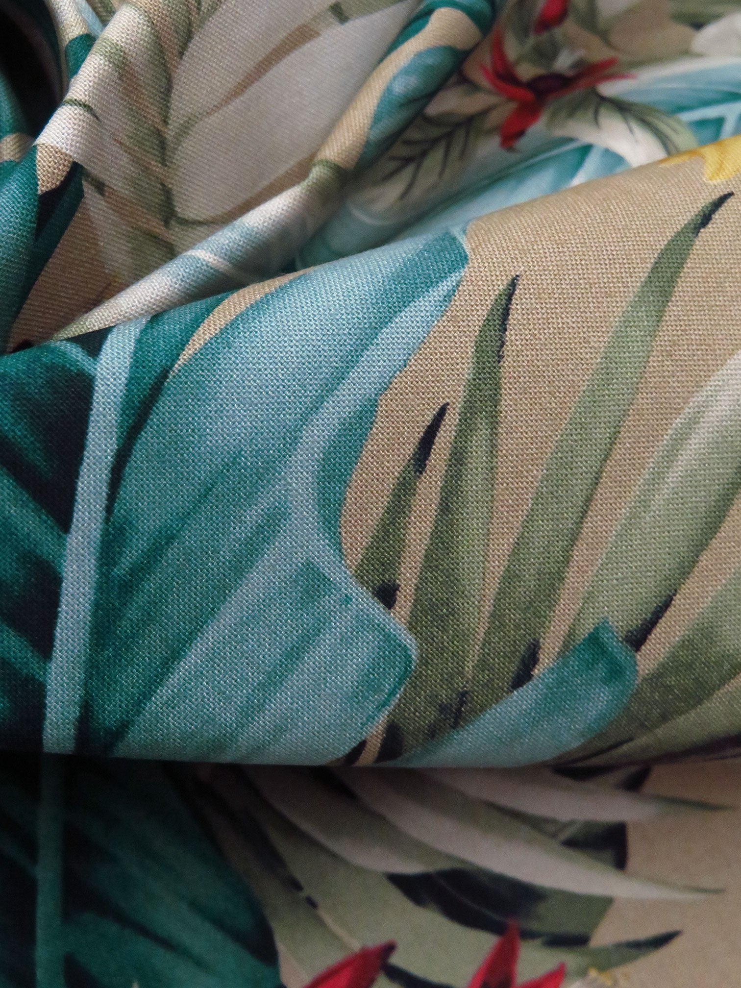 Sand/Dark Teal/Muted Dark Goldenrod/Multi 100% Cotton Tropical