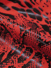 Cherry Tomato/Black Polyester/Spandex Multi Animal Foil Print Activewear Knit - Elite Sportswear - 58W