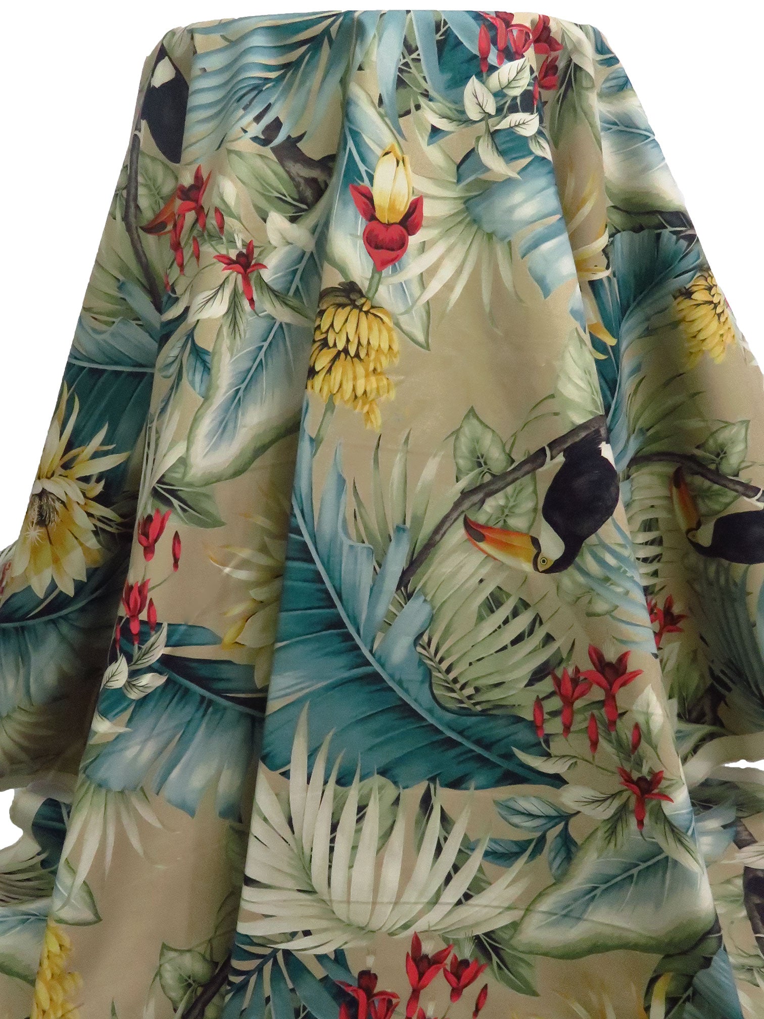Sand/Dark Teal/Muted Dark Goldenrod/Multi 100% Cotton Tropical