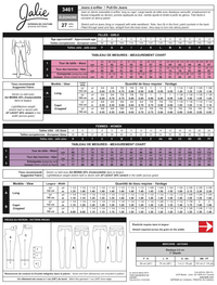 Jalie Patterns - Eleonore Pull-On Jeans #3461 - Women/Girls Sizes