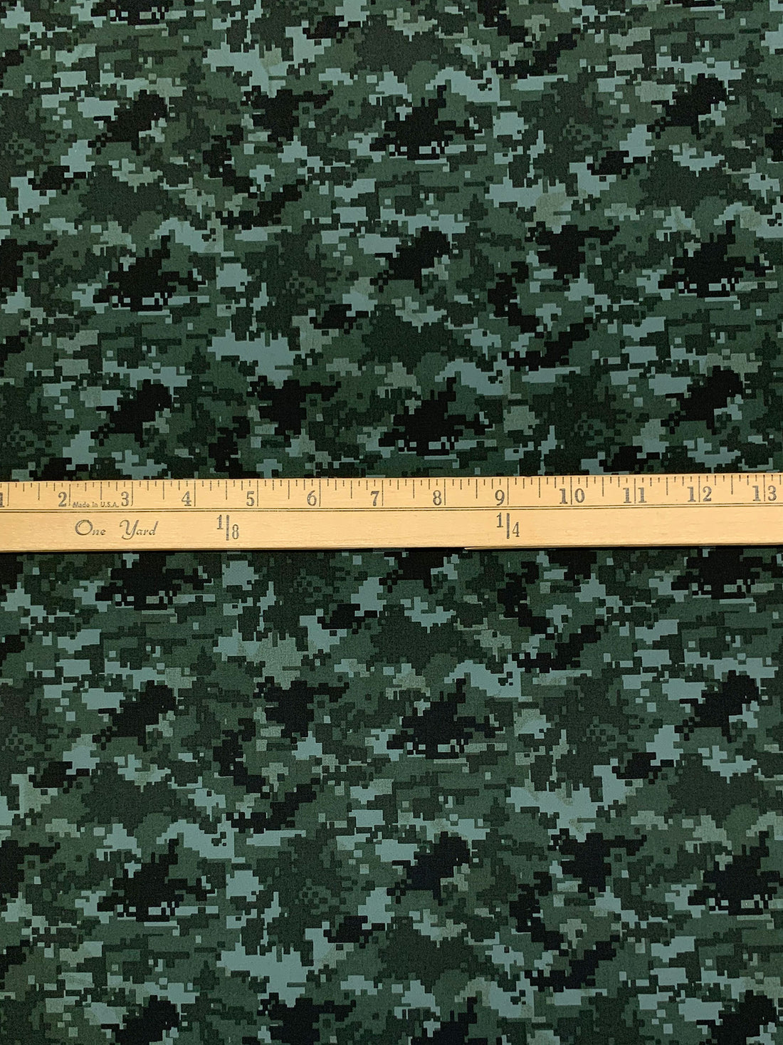 Hunter Green/Ardosia Slate/Black/Multi 100% Cotton Double-Faced Camouflage Floral Print Poplin - Imported From Japan By NY Designer - 45W