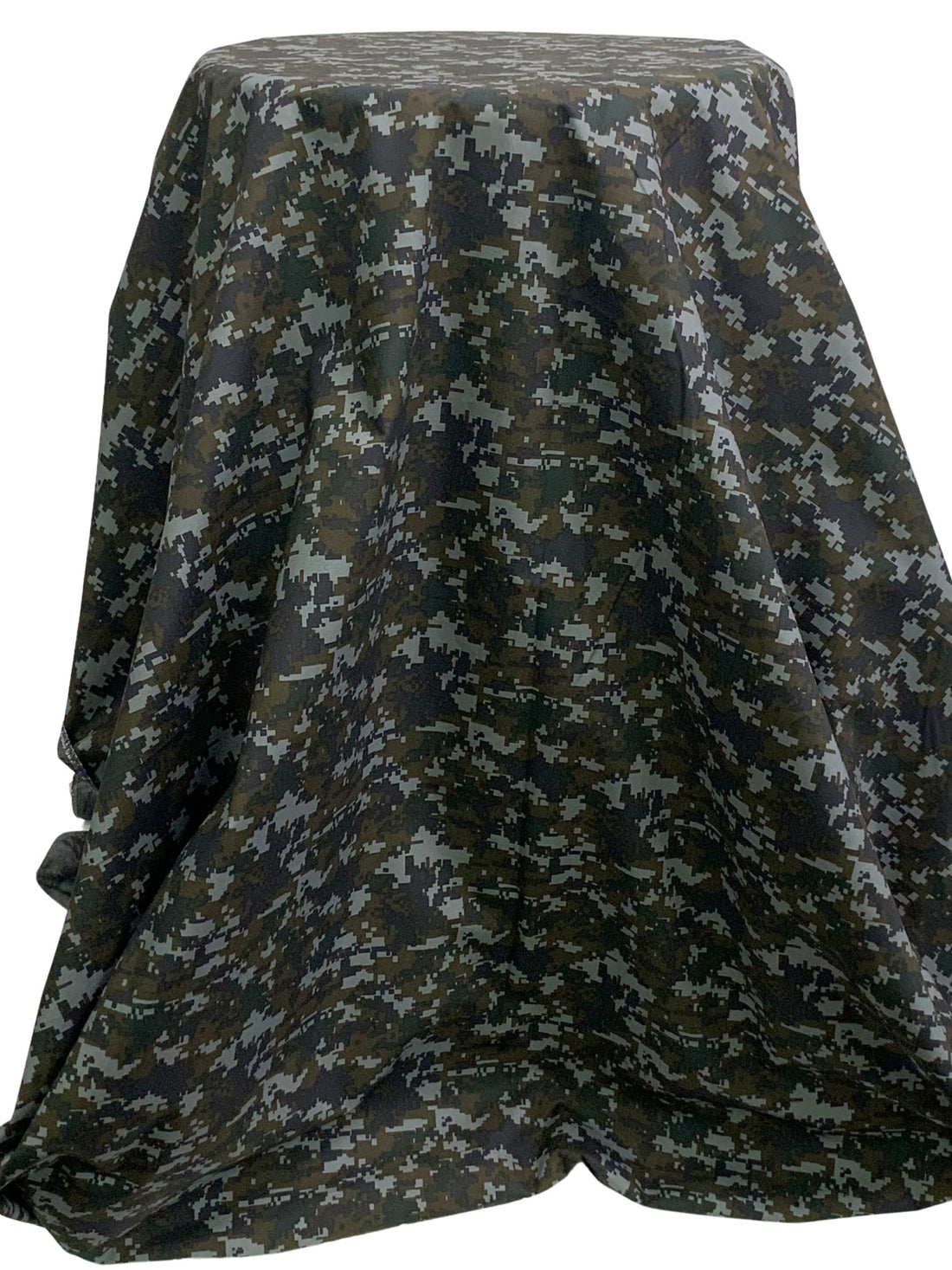 Deep Olive Drab/Nickel/Black/Multi 100% Cotton Double-Faced Camouflage Floral Print Poplin - Imported From Japan By NY Designer - 45W