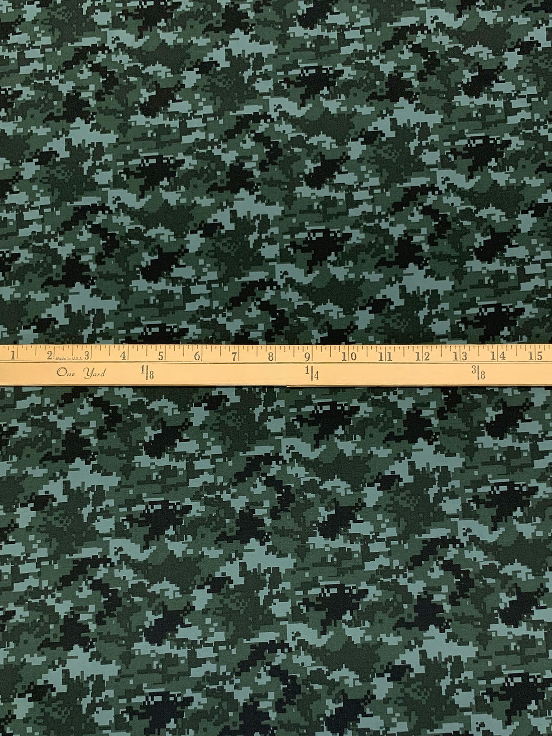 Alpine Evergreen/Steel Teal/Black/Multi 100% Cotton Double-Faced Camouflage Floral Print Poplin - Imported From Japan By NY Designer - 45W