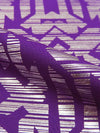 Royal Purple/Silver Polyester/Spandex Sketchy Novelty Foil Print Activewear Knit - Elite Sportswear - 58W