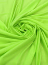 Neon Acid Green Polyester/Spandex Shiny Activewear Knit - Elite Sportswear - 58W