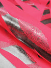 Neon Highlighter Pink/Silver Polyester/Spandex Animal Foil Print Activewear Knit - Elite Sportswear - 56W