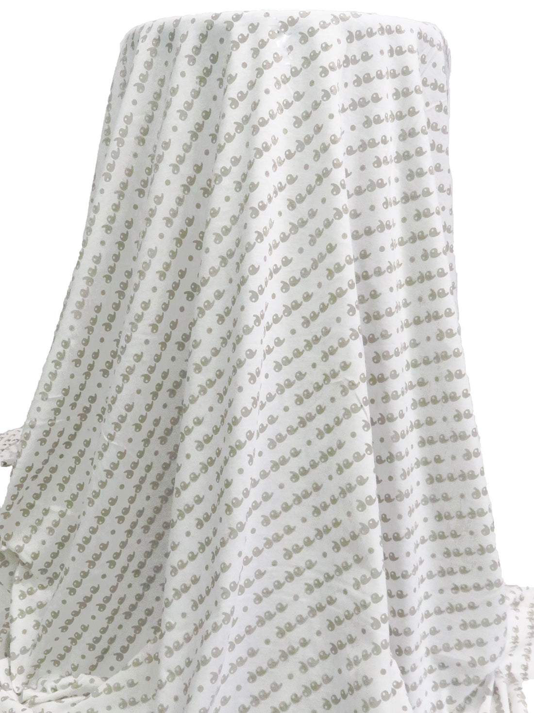 White/Stone Terrace 100% Cotton Diagonal Novelty Print Jersey Knit 60W