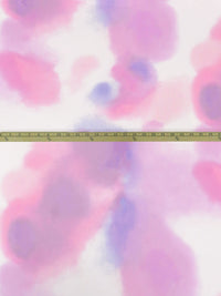 Soft Pink/Light Purple/White/Multi Polyester/Lycra Airbrush-Look Print Double Brushed Knit 61W