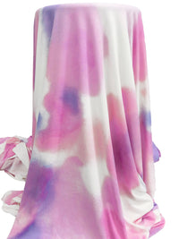 Soft Pink/Light Purple/White/Multi Polyester/Lycra Airbrush-Look Print Double Brushed Knit 61W
