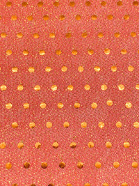 Crimson Red/Gold 100% Nylon Fused Dot Netting 36W