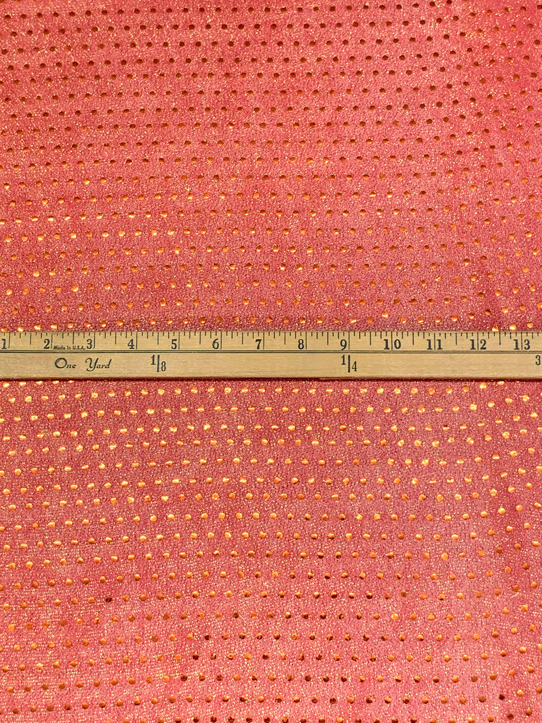 Crimson Red/Gold 100% Nylon Fused Dot Netting 36W