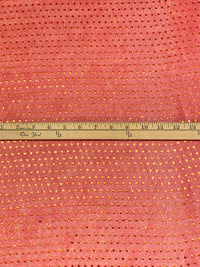 Crimson Red/Gold 100% Nylon Fused Dot Netting 36W