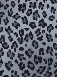 Light Slate Gray/Granite Gray/Black Polyester/Lycra Animal Spot Print Double Brushed Knit 58W
