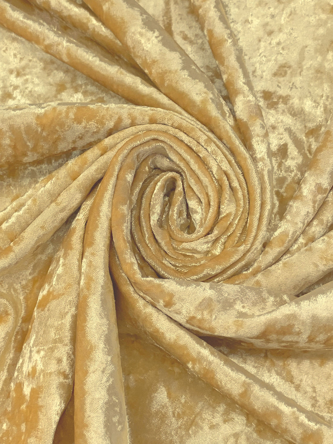Wheat 100% Polyester Crushed Velvet Knit With Interfacing 57W