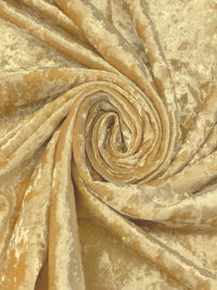 Wheat 100% Polyester Crushed Velvet Knit With Interfacing 57W