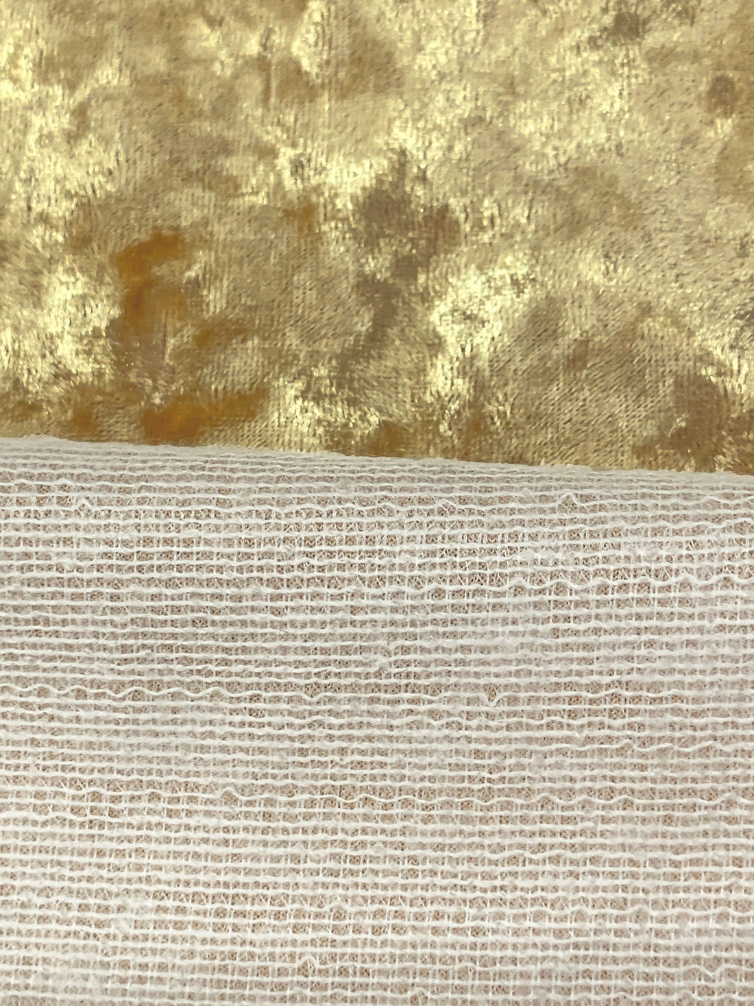 Wheat 100% Polyester Crushed Velvet Knit With Interfacing 57W