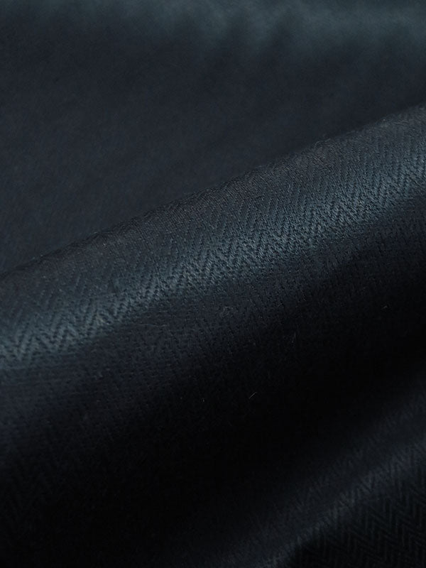 Muted Midnight Lapis Hemp/Organic Cotton Herringbone Weave Water Repellent Jacketing 56W