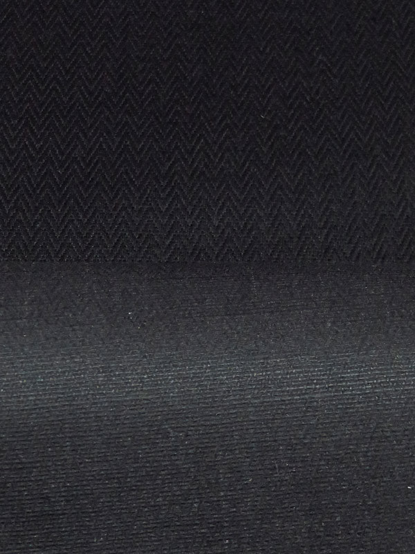 Chalkboard Black Hemp/Organic Cotton Herringbone Weave Water Repellent Jacketing 56W