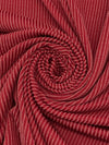 Royal Red/Pale Strawberry Polyester/Rayon/Spandex Vertical Raised Rib Knit 54W