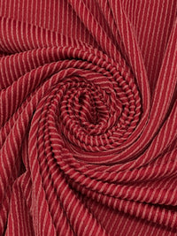 Royal Red/Pale Strawberry Polyester/Rayon/Spandex Vertical Raised Rib Knit 54W