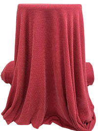 Royal Red/Pale Strawberry Polyester/Rayon/Spandex Vertical Raised Rib Knit 54W