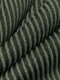 Dark Green/Dusty Green Polyester/Rayon/Spandex Vertical Raised Rib Knit 54W